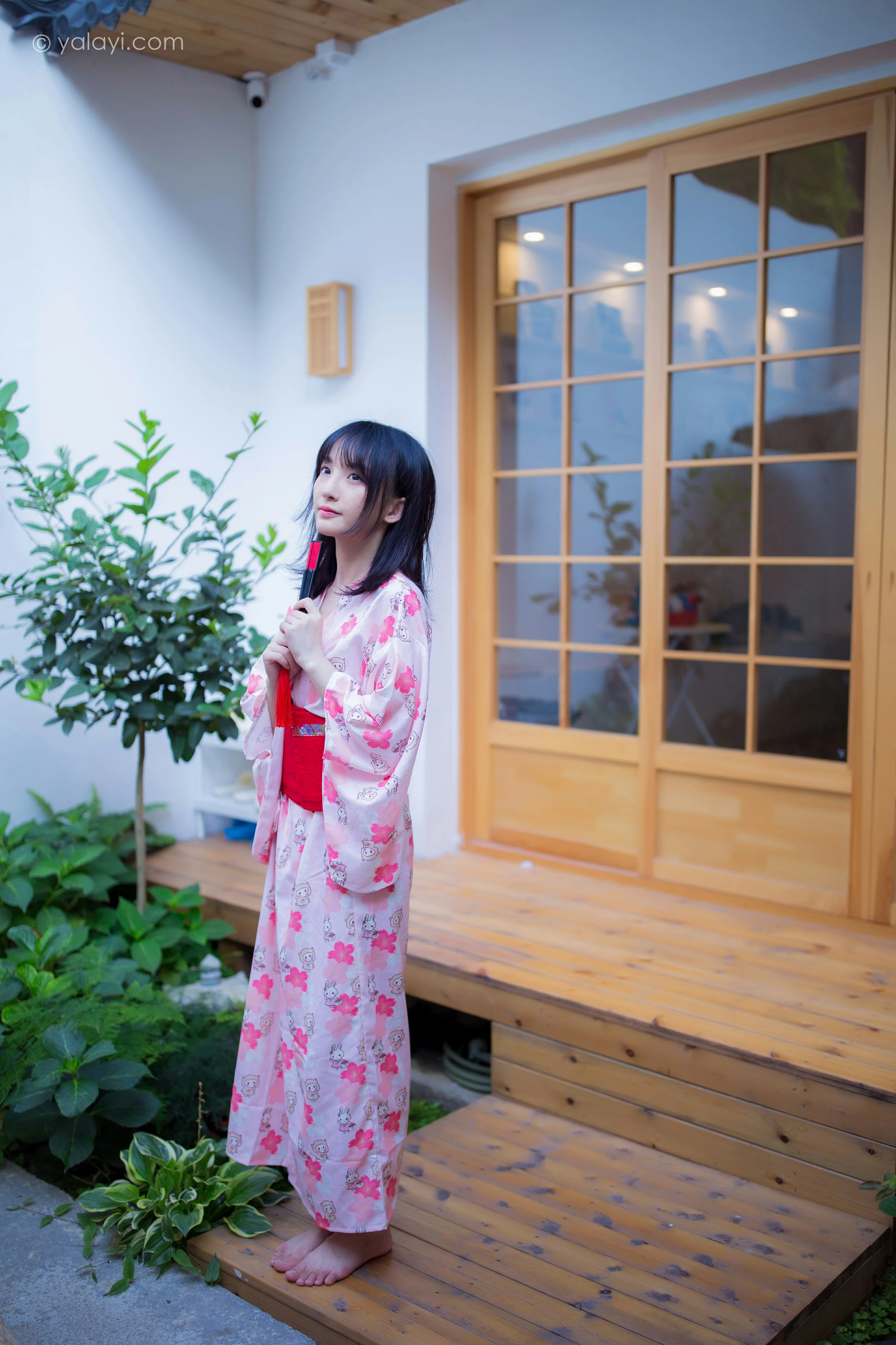 [YALAYI雅拉伊]NO.706 《樱花精灵》 落落 粉色和服性感私房写真集第13张
