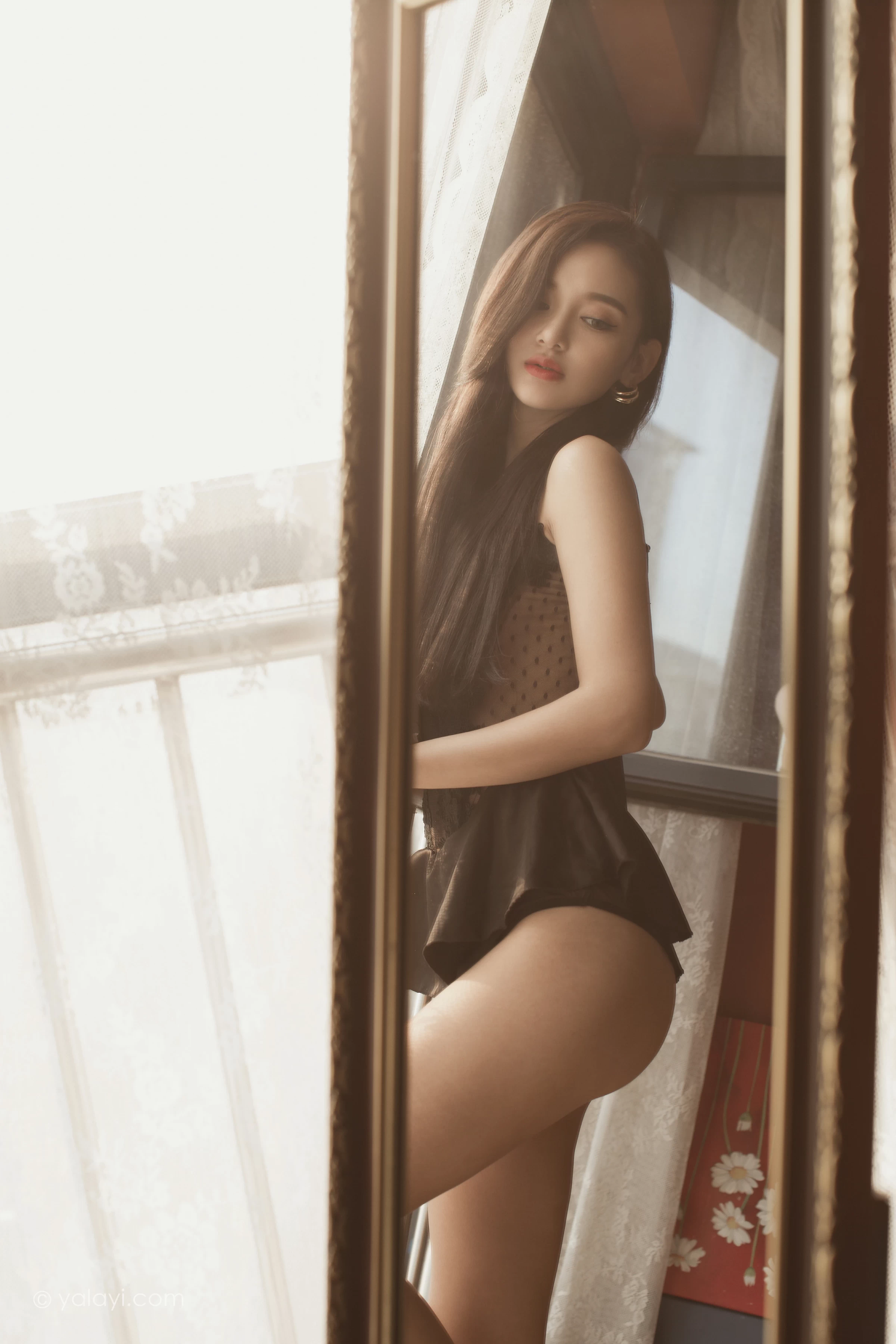 [YALAYI雅拉伊]NO.721 《面纱》 刘子炀 黑色透视情趣连体内衣性感私房写真集第10张