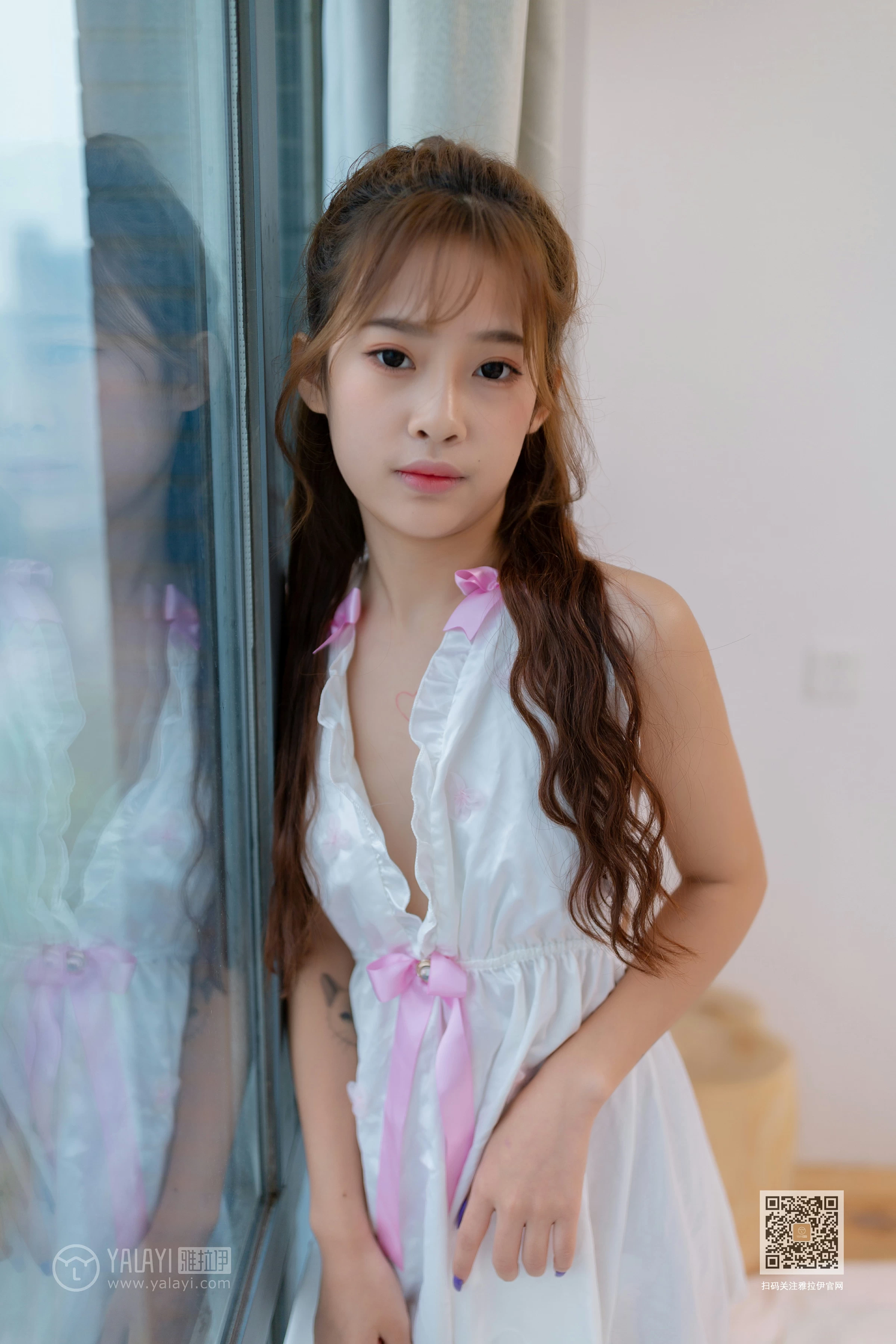 [YALAYI雅拉伊]Vol.450 少女的新浴袍 秋萍 粉色透视情趣浴袍性感私房写真集第9张