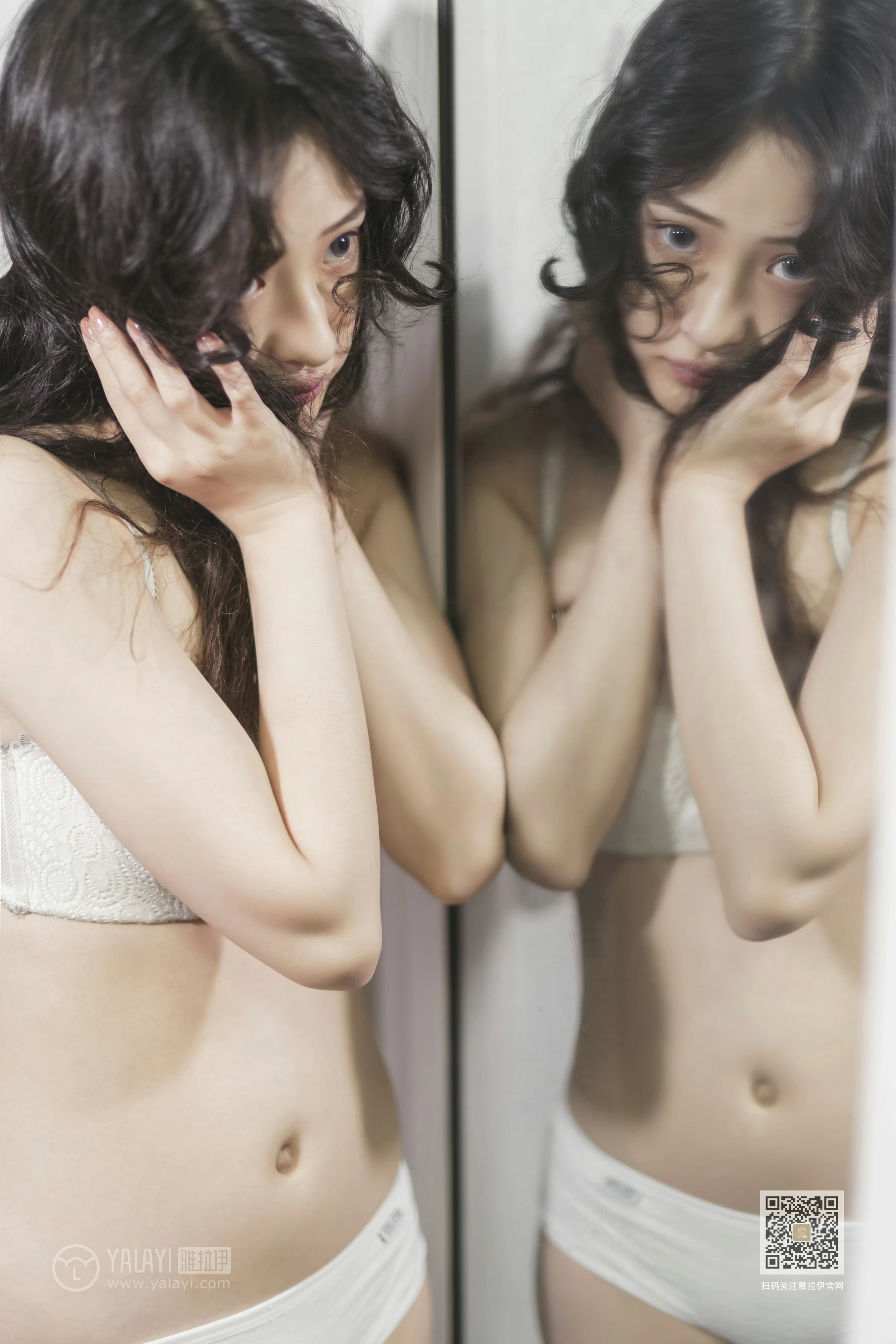 [YALAYI雅拉伊]Vol.474 吹落白衣裳 西子 白色蕾丝内衣居家性感私房写真集第6张