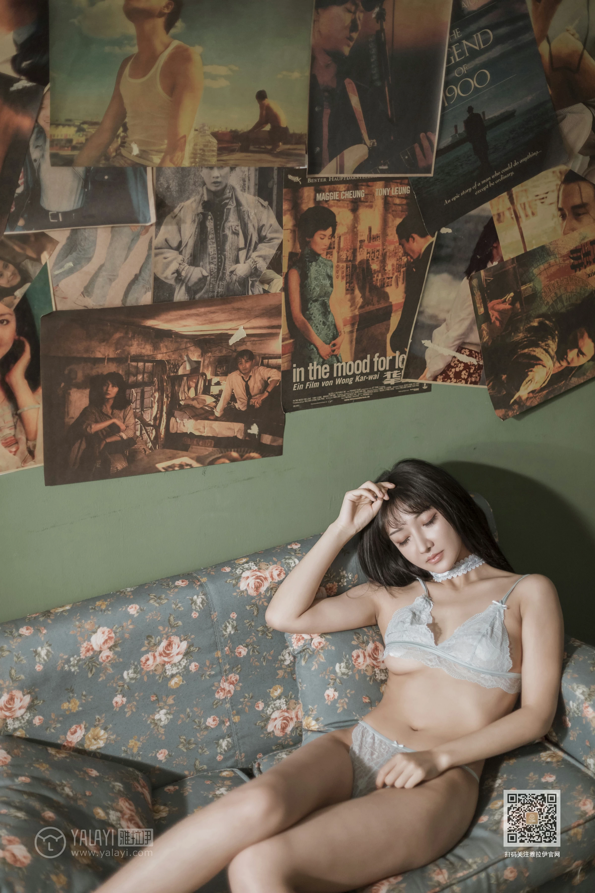 [YALAYI雅拉伊]Vol.513 爱的答铃 韩熙 白色透视蕾丝情趣内衣性感私房写真集第8张