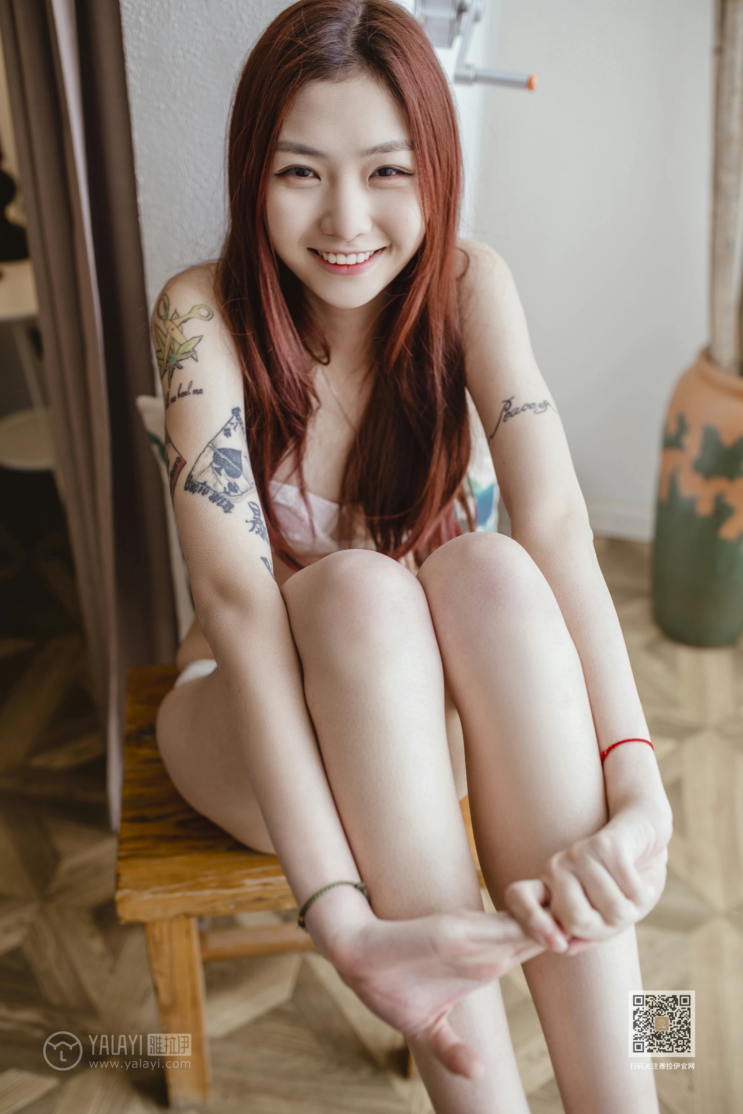 [YALAYI雅拉伊]NO.629 《有我陪着你》 鸭鸭 白色蕾丝内衣性感私房写真集第7张