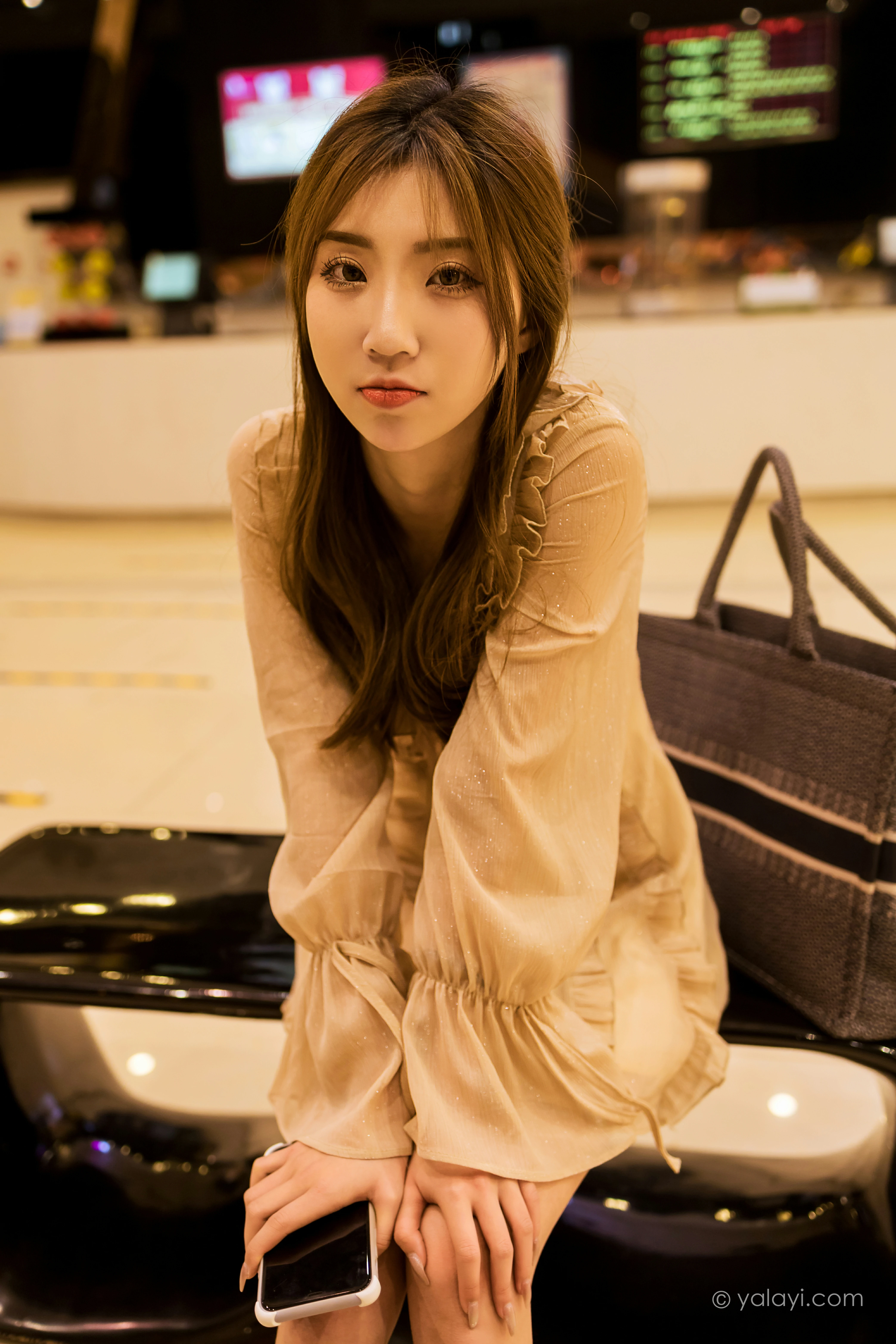 [YALAYI雅拉伊]NO.782 牵你的手 小乔 粉色透视连衣裙清纯可爱写真集第8张