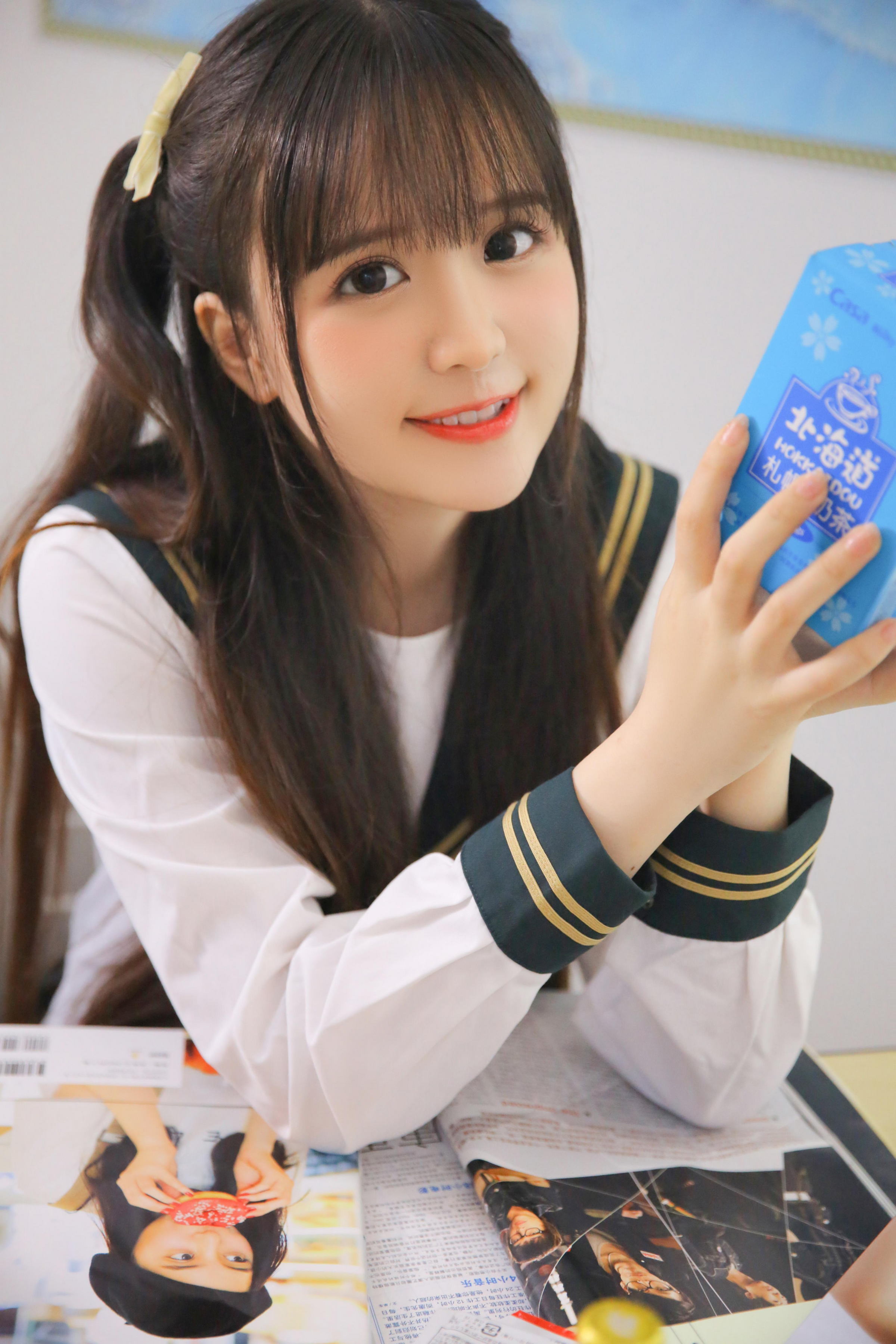 [YALAYI雅拉伊]2022.05.05 尽情可爱 甜美少女 JK水手制服与粉色和服清纯写真集第11张