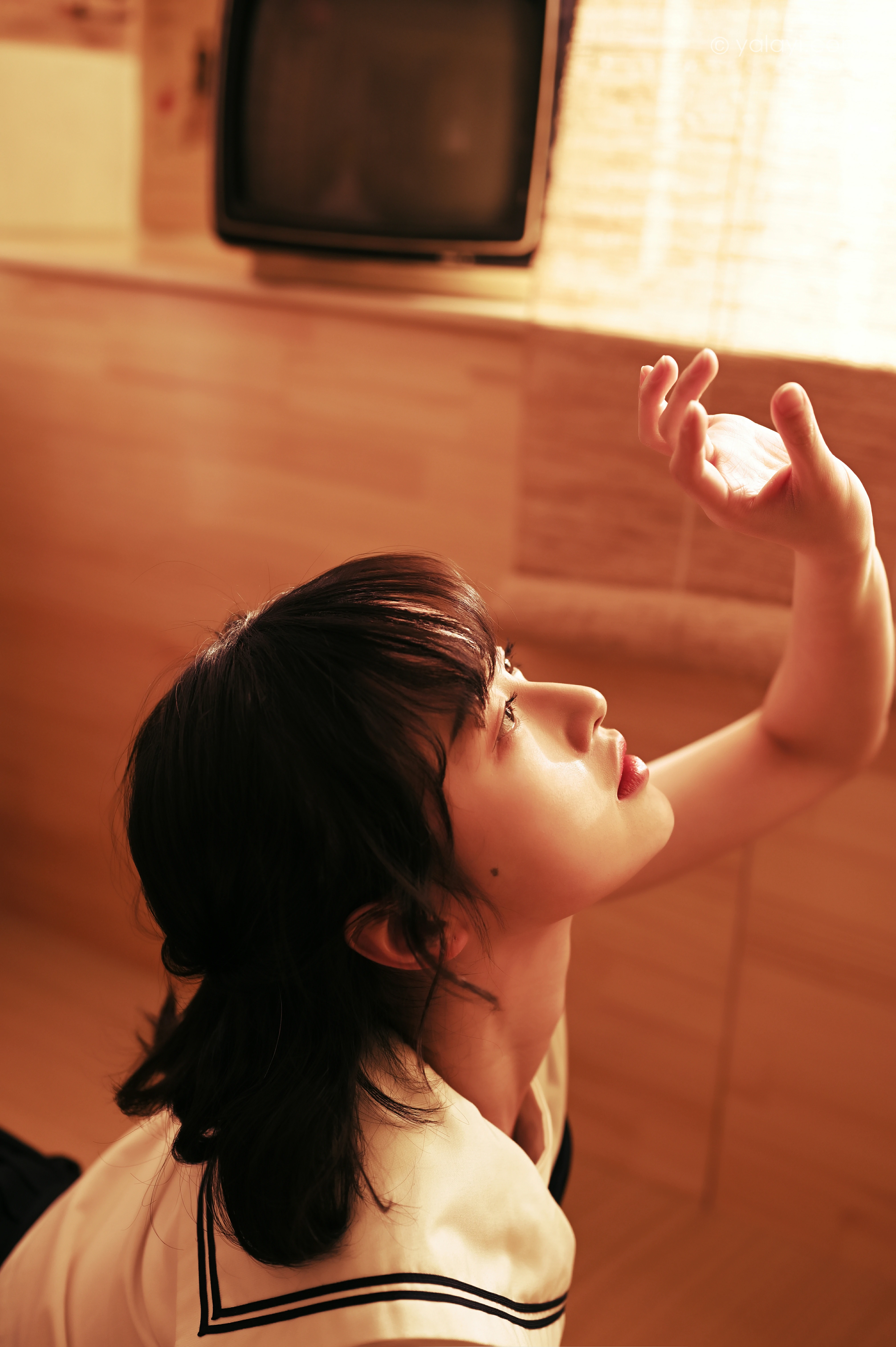 [YALAYI雅拉伊]NO.778 优等生JK 京京 白色水手制服加黑色短裙私房写真集第13张