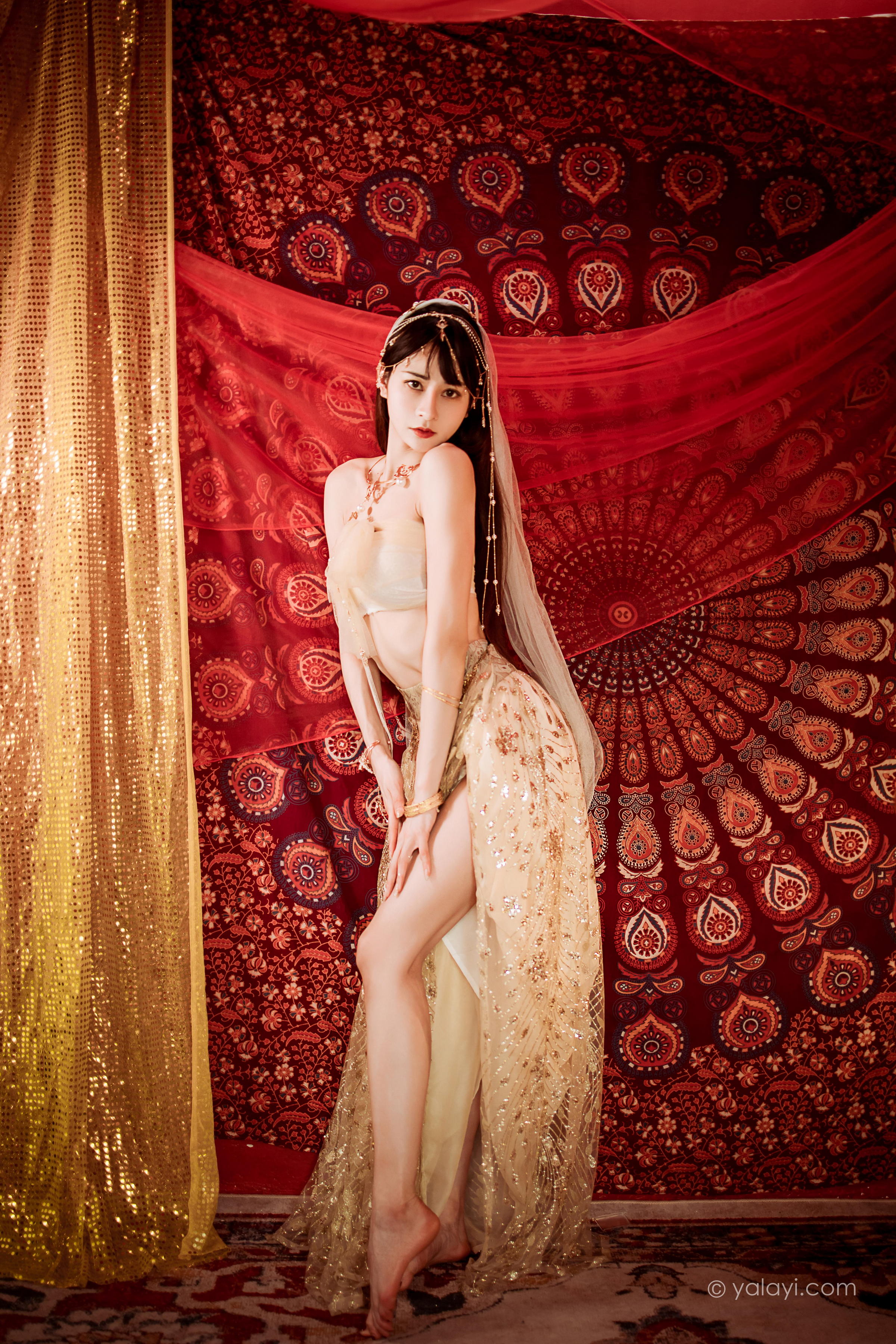 [YALAYI雅拉伊]2022.04.07 风铃公主 陈若冰 白色情趣舞裙加裹胸内衣性感私房写真集第12张